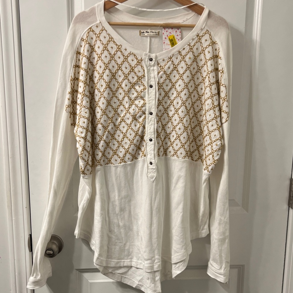 Free People Embroidered Free Spirit Tunic sz Medium
